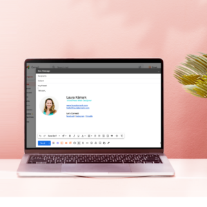 Get a branded gmail signature in less than 10 mins mockup